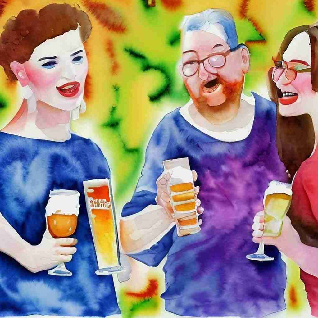 A group of friends enjoying beer
