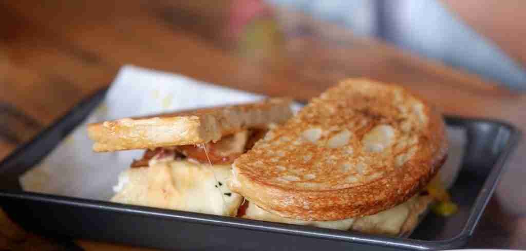 Grilled cheese sandwich for snacking with beer