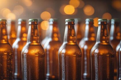 beer bottles in formation ()