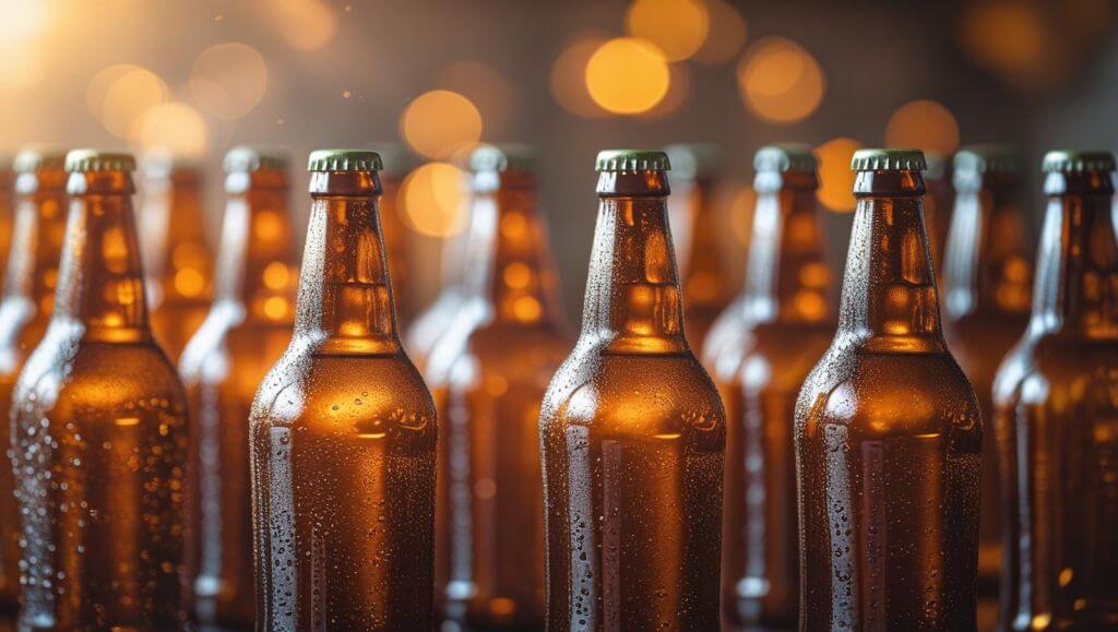 beer bottles in formation ()