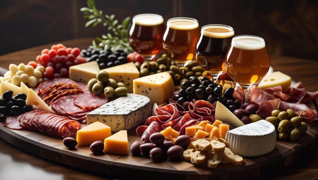 charcuterie board & beer flight ()