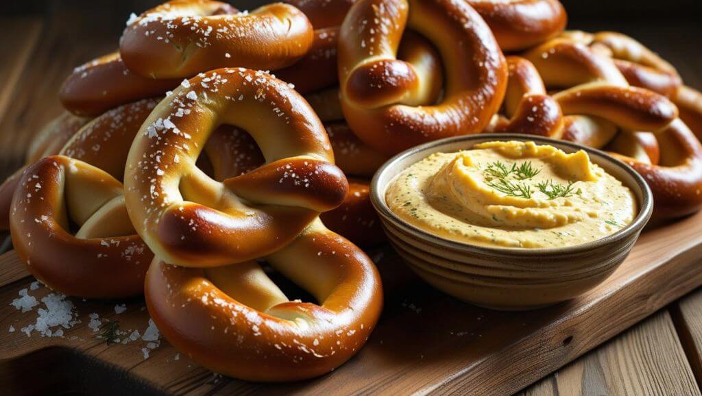 h Soft Beer Pretzels with Beer Cheese Dip ()