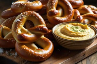 h Soft Beer Pretzels with Beer Cheese Dip ()