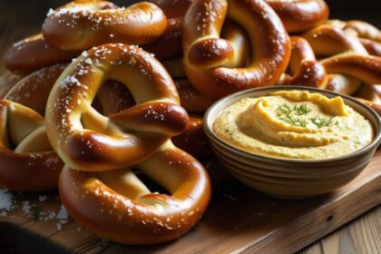 h Soft Beer Pretzels with Beer Cheese Dip ()