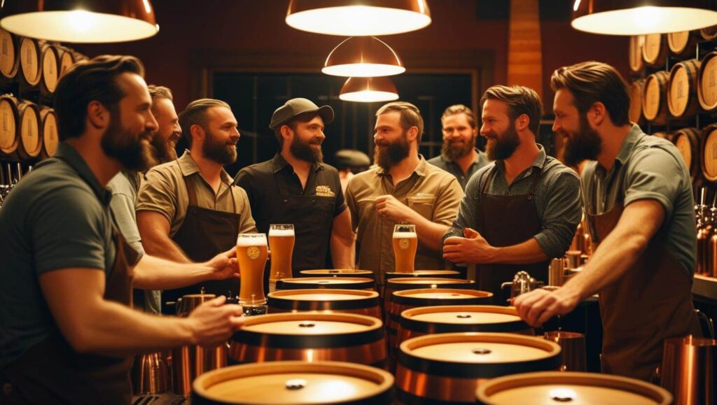 taproom shot with brewers () ()
